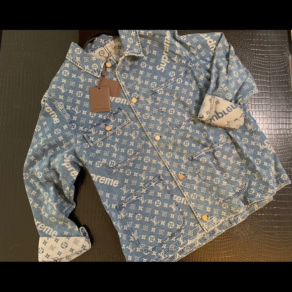 Sell Louis Vuitton Hawaiian Tapestry Denim Shirt - Blue